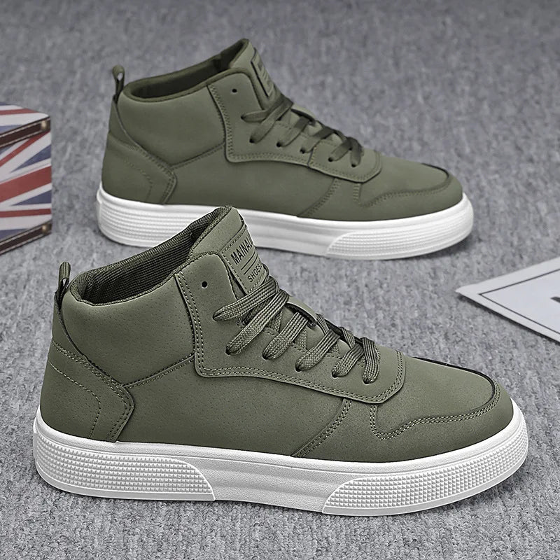 Herren High-Top Sneaker – Vulkanisiert, Plattform, Leicht, Atmungsaktiv, Sport & Casual - flohmarkt-deutschland.shop
