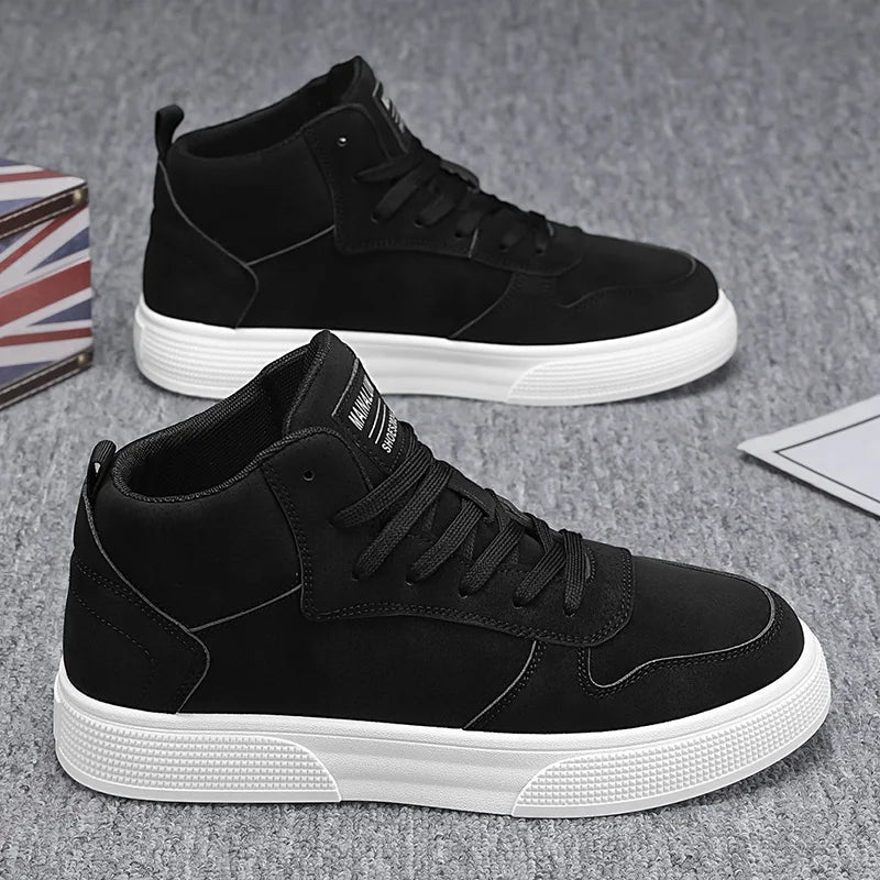 Herren High-Top Sneaker – Vulkanisiert, Plattform, Leicht, Atmungsaktiv, Sport & Casual - flohmarkt-deutschland.shop