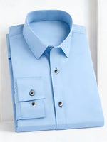 Herren Langarm Weißes Hemd für Frühling und Herbst, Große Größen, Geeignet für formelle Business Kleidung, Ideal für Trauzeugen, - flohmarkt-deutschland.shop