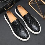 Herren Leder Slipper – Retro British Style, Quasten, Geprägt, Bequem, Outdoor - flohmarkt-deutschland.shop