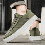 Herren Low-Top Sneaker – Atmungsaktiv, Weiche Sohle, Grün/Schwarz/Rot, Freizeit, Frühling & Herbst - flohmarkt-deutschland.shop