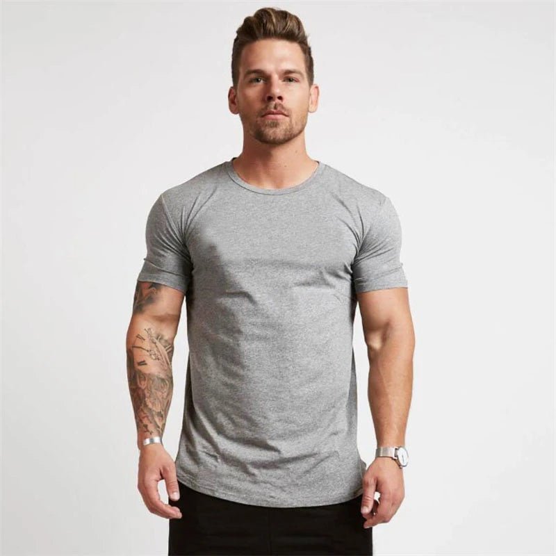 Herren Muskelsport-T-Shirts, modische T-Shirts, Oberteile, kurzärmelig, sportliches Training, Fitnessstudio, Kleidung, schmale Passform, T-Shirts für Herren - flohmarkt-deutschland.shop