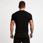 Herren Muskelsport-T-Shirts, modische T-Shirts, Oberteile, kurzärmelig, sportliches Training, Fitnessstudio, Kleidung, schmale Passform, T-Shirts für Herren - flohmarkt-deutschland.shop