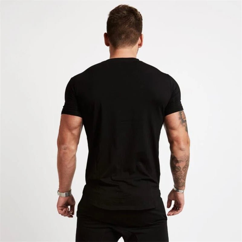 Herren Muskelsport-T-Shirts, modische T-Shirts, Oberteile, kurzärmelig, sportliches Training, Fitnessstudio, Kleidung, schmale Passform, T-Shirts für Herren - flohmarkt-deutschland.shop