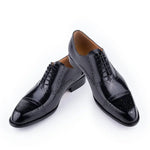 Herren Oxford Brogue – Italienisches Echtleder, Luxus, Elegant, Hochzeit - flohmarkt-deutschland.shop