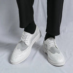 Herren Oxford Brogue – Spitz, Luxus, Hochzeit, Atmungsaktiv, Casual, bis Gr. 46 - flohmarkt-deutschland.shop