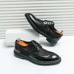 Herren Oxford Brogue – Spitz, Luxus, Hochzeit, Atmungsaktiv, Casual, bis Gr. 46 - flohmarkt-deutschland.shop