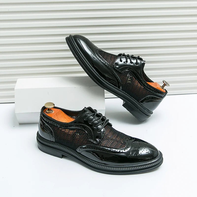 Herren Oxford Brogue – Spitz, Luxus, Hochzeit, Atmungsaktiv, Casual, bis Gr. 46 - flohmarkt-deutschland.shop