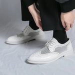 Herren Oxford Brogue – Spitz, Luxus, Hochzeit, Atmungsaktiv, Casual, bis Gr. 46 - flohmarkt-deutschland.shop