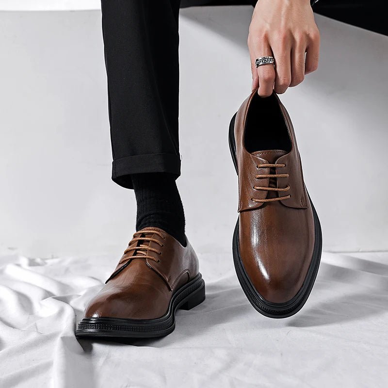 Herren Oxford Echtleder Schnürschuhe formell handgefertigt - flohmarkt-deutschland.shop