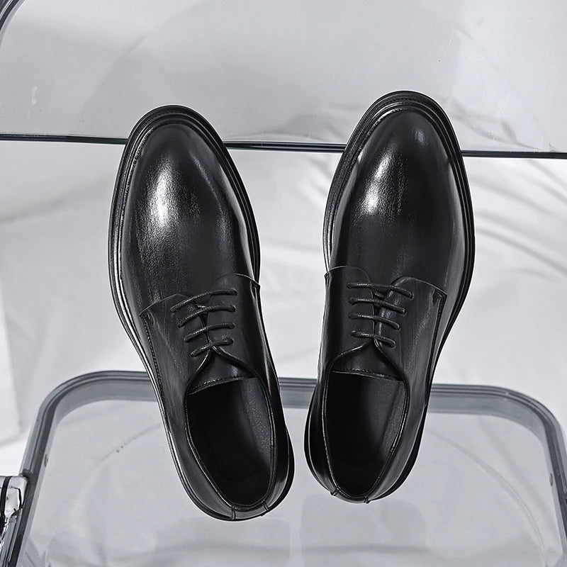 Herren Oxford Echtleder Schnürschuhe formell handgefertigt - flohmarkt-deutschland.shop