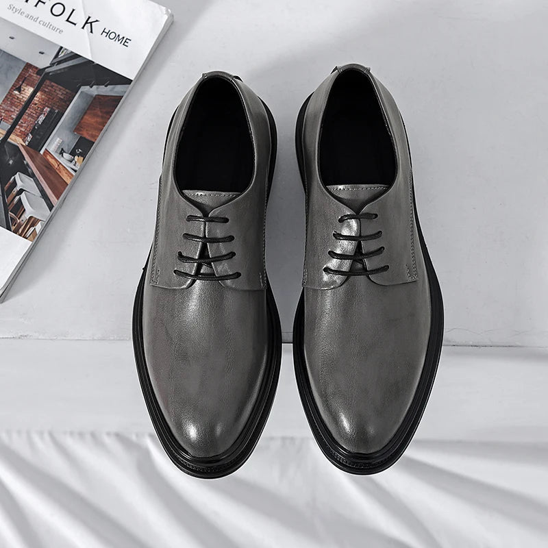 Herren Oxford Echtleder Schnürschuhe formell handgefertigt - flohmarkt-deutschland.shop