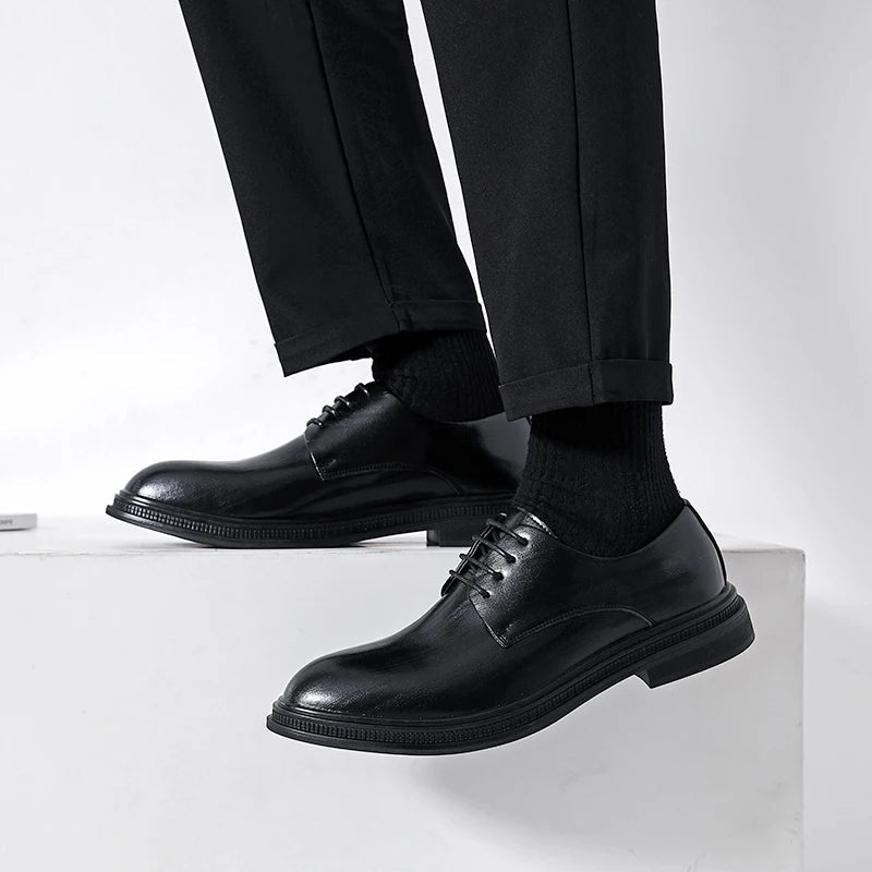 Herren Oxford Echtleder Schnürschuhe formell handgefertigt - flohmarkt-deutschland.shop