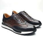 Herren Oxford Luxus – Echtes Rindsleder, Krokodilmuster, Rutschfest, Business Casual - flohmarkt-deutschland.shop