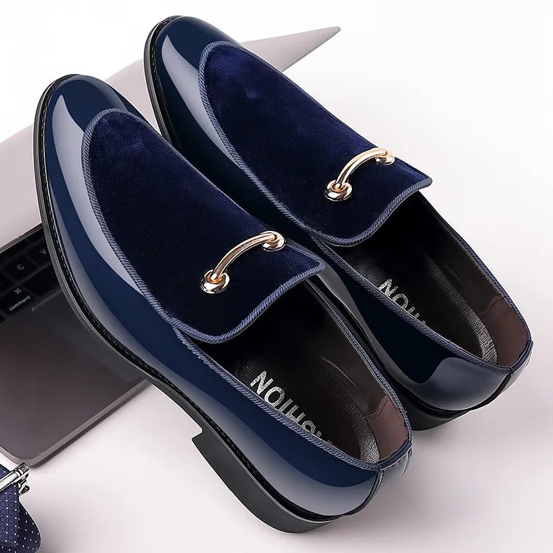 Herren Party Schuhe Schwarz Luxus Herren Formale Lederschuhe Slip on Lackleder Business Casual Schuhe Loafers Große Größe Zapatos - flohmarkt-deutschland.shop