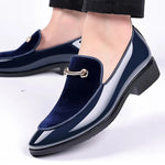Herren Party Schuhe Schwarz Luxus Herren Formale Lederschuhe Slip on Lackleder Business Casual Schuhe Loafers Große Größe Zapatos - flohmarkt-deutschland.shop