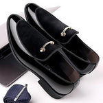 Herren Party Schuhe Schwarz Luxus Herren Formale Lederschuhe Slip on Lackleder Business Casual Schuhe Loafers Große Größe Zapatos - flohmarkt-deutschland.shop