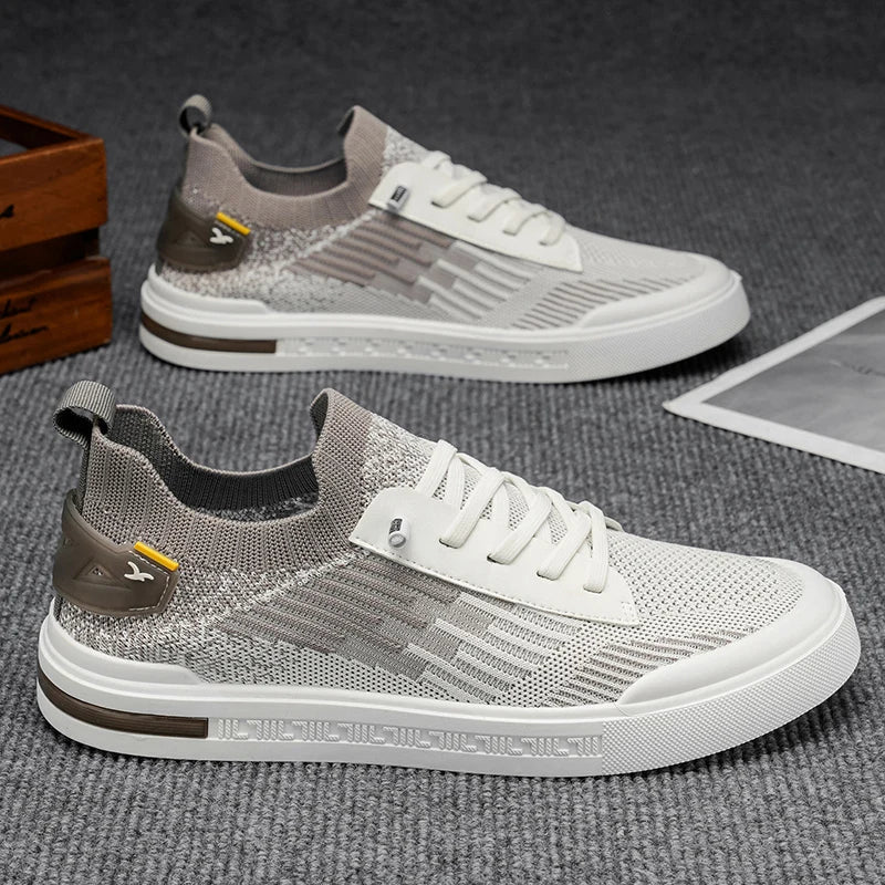 Herren Slip-On Sneaker Fly-Knit atmungsaktiv weiche Sohle - flohmarkt-deutschland.shop