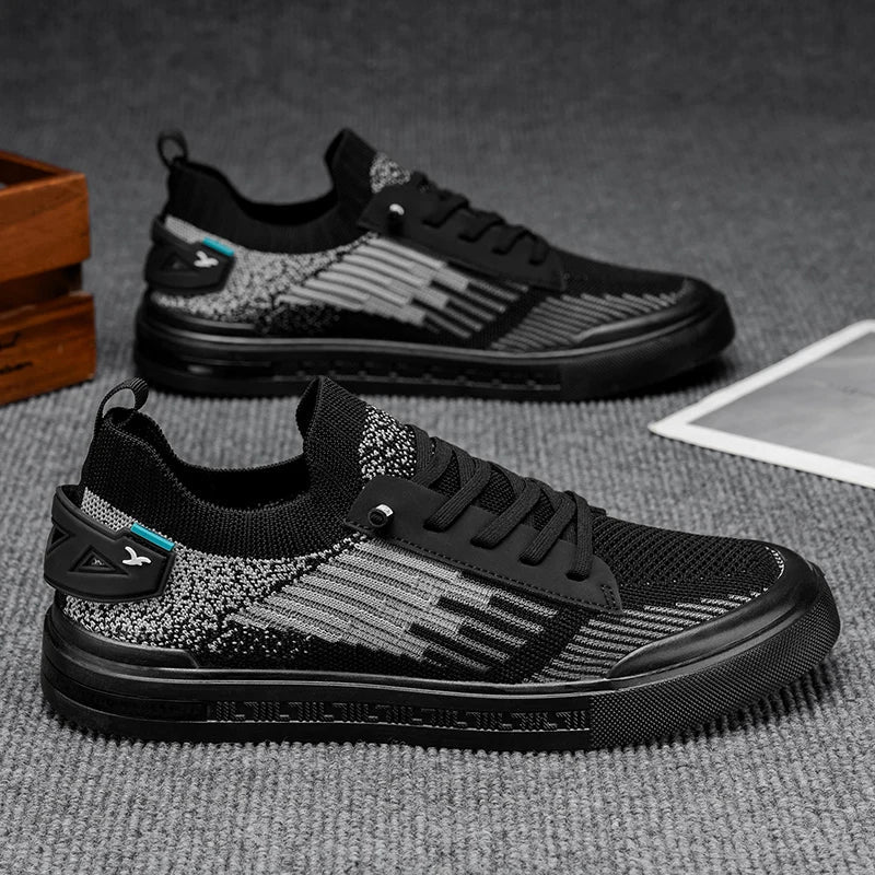 Herren Slip-On Sneaker Fly-Knit atmungsaktiv weiche Sohle - flohmarkt-deutschland.shop