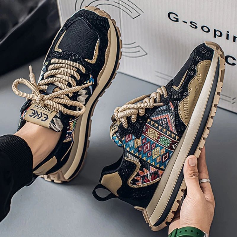 Herren Sneaker – Dicke Sohle, rutschfest, Outdoor Sport & Laufschuhe - flohmarkt-deutschland.shop