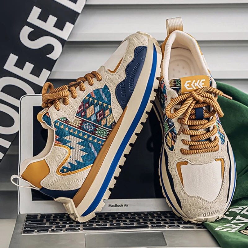 Herren Sneaker – Dicke Sohle, rutschfest, Outdoor Sport & Laufschuhe - flohmarkt-deutschland.shop