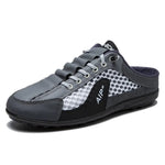 Herren Sommer Neue Atmungsaktive Offene Zehenpartie Slipper Lässige Halbschuhe für Draußen mit EVA-Einlegesohle und Mesh-Futter im Farbblock-Design - flohmarkt-deutschland.shop