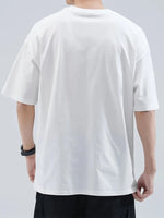 Herren-Sommer-T-Shirt aus 100 % Baumwolle, modisch, lässig, locker, japanisches Samurai-Muster, bedruckt, Rundhalsausschnitt, kurzärmelig - flohmarkt-deutschland.shop
