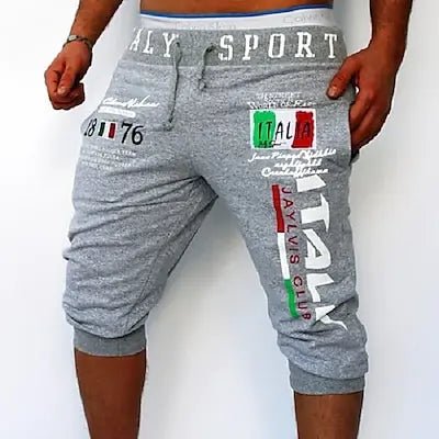 Herren-Sportshorts, Sweat-Shorts, Capri-Hose, Kordelzug, Druck, Buchstabe, Sport, Outdoor, Wochenende, Streetwear, stilvolle Jogginghose für Herren - flohmarkt-deutschland.shop