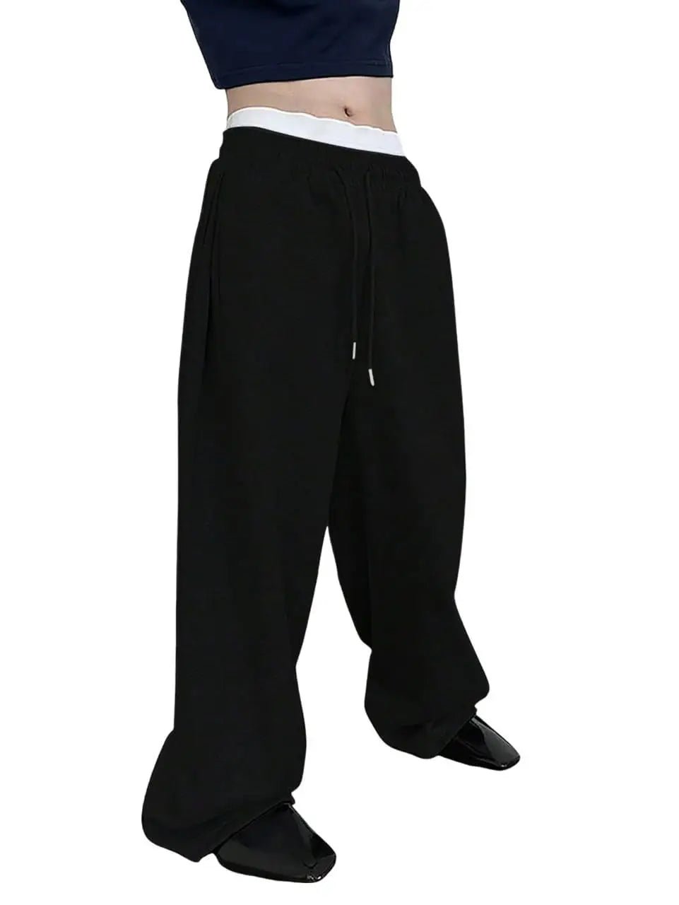 Herren-Sweatpants mit weitem Bein, Kordelzugbund, gerade geschnitten, lockere Freizeithose, Wanderhose, Jogginghose - flohmarkt-deutschland.shop