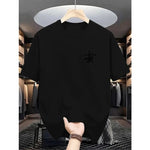 Herren-T-Shirt mit Rundhalsausschnitt, kurzen Ärmeln, sauberem Finish, stilvoll, trocken bequem, waschbar, dehnbar, leicht, modisch. - flohmarkt-deutschland.shop