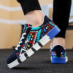 Herren Vulkanisierte Sneaker – Graffiti, Rot, Skateboard, Unisex, Casual, bis Gr. 46 - flohmarkt-deutschland.shop