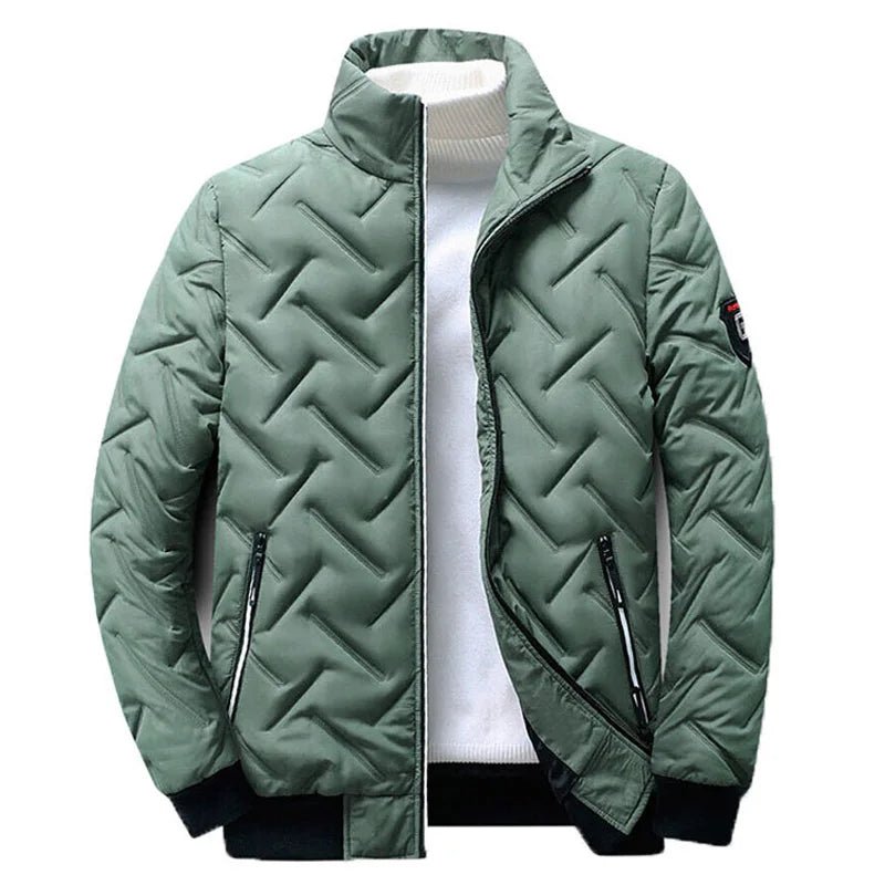 Herrenjacke, Mäntel, Herbst und Winter, lässig, solide, leicht, Parkas, lange Ärmel, Reißverschluss, gepolstert, Herrenparka, bequem, warm, Herrenjacken - flohmarkt-deutschland.shop