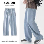Herrenjeans, große Denim-Jeans für Teenager, Hosen für Herren, Jean, Baggy-Hosen, Herrenmode, Mann, männlich, Streetwear, koreanische Herren - flohmarkt-deutschland.shop