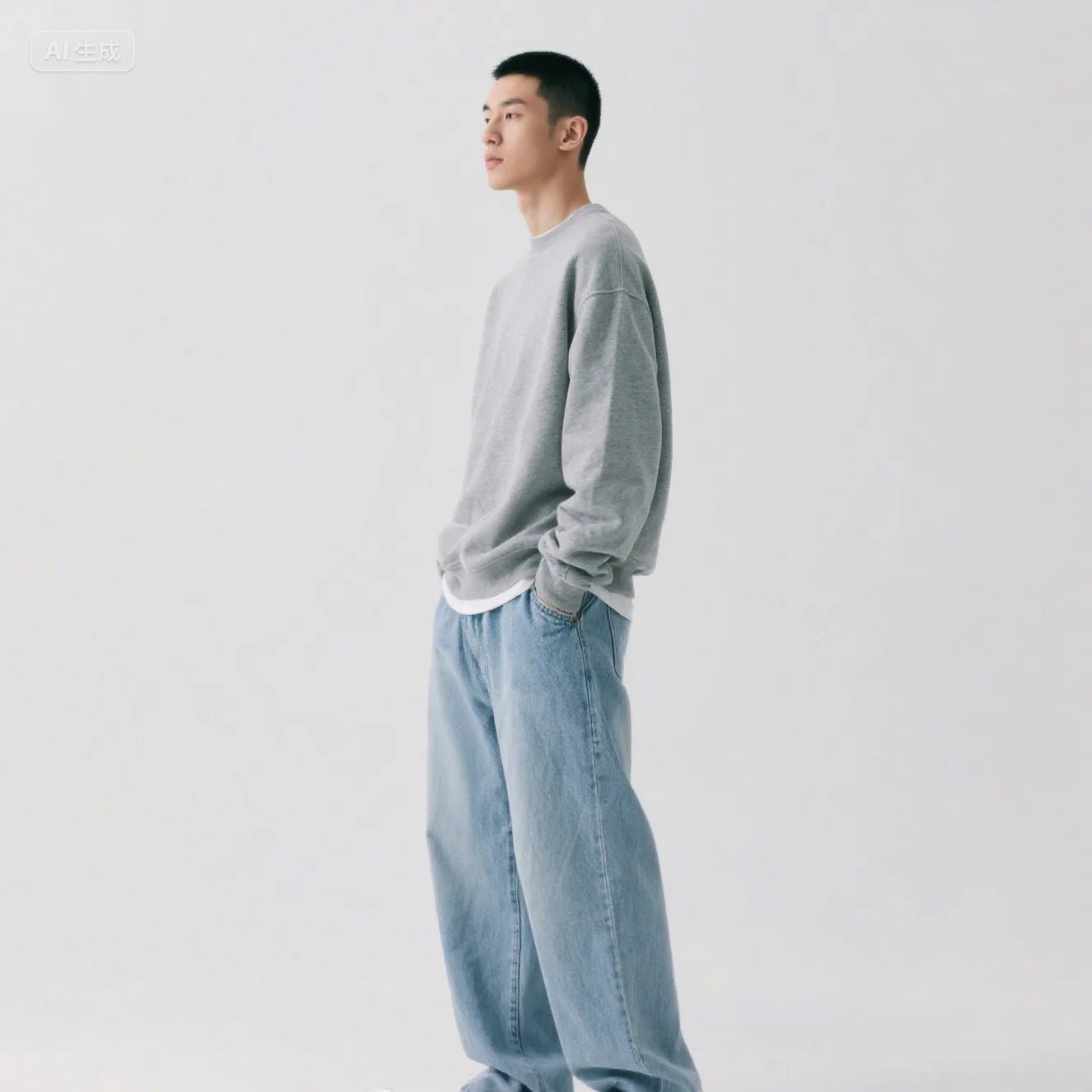 Herrenjeans, große Denim-Jeans für Teenager, Hosen für Herren, Jean, Baggy-Hosen, Herrenmode, Mann, männlich, Streetwear, koreanische Herren - flohmarkt-deutschland.shop