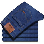 Herrenjeans mit geradem Schnitt und elastischem Bund, neuer und beliebter Stil, Freizeithose für Frühling und Herbst, große Größen, geeignet für Arbeit und Freizeit. - flohmarkt-deutschland.shop