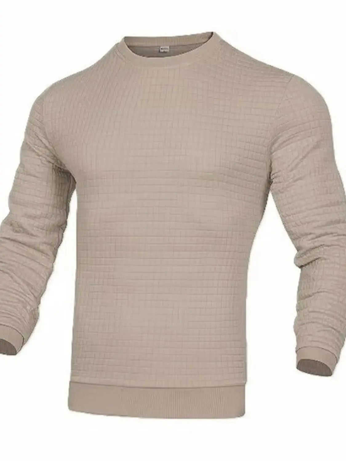 Herrenmantel, modisch, klein, kariert, Waffelmuster, Jugend, Rundhalsausschnitt, Jacquard-Check-Hoodie - flohmarkt-deutschland.shop