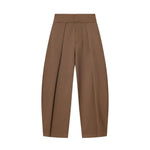 HH Damen Elegante Vintage Plissierte Ballonhose mit Reißverschluss High-Street-Stil Lose Taschen 3-Farben Frühlingshose Mujer - flohmarkt-deutschland.shop