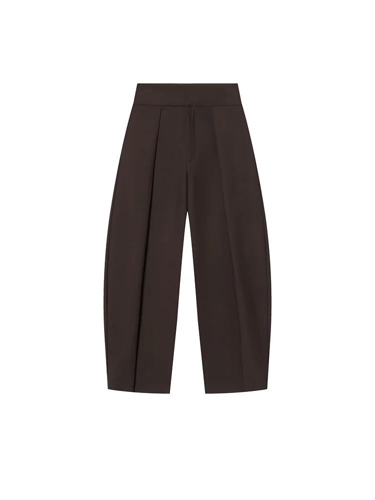 HH Damen Elegante Vintage Plissierte Ballonhose mit Reißverschluss High-Street-Stil Lose Taschen 3-Farben Frühlingshose Mujer - flohmarkt-deutschland.shop