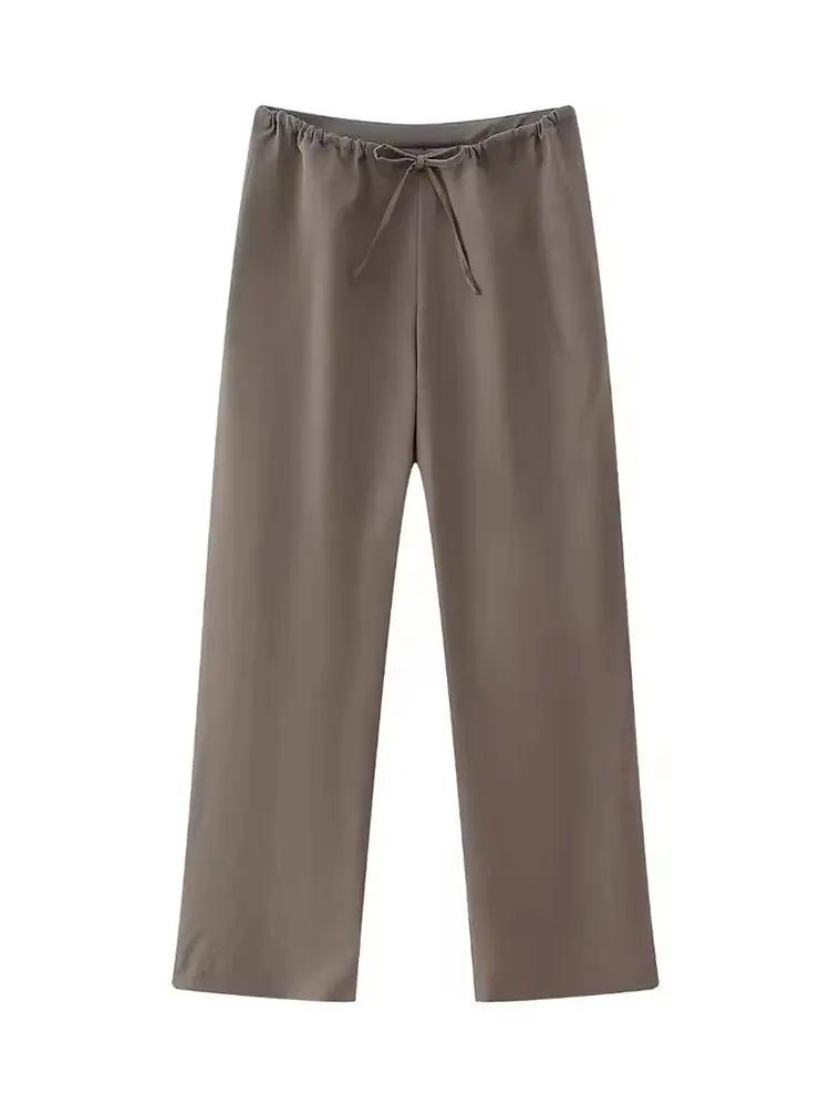 HH Womens Luxury Satin Two Piece Set Halter Neck Asymmetrical Top And Wide Leg Pants Elegant Party Club Outfit For Spring Summer - flohmarkt-deutschland.shop