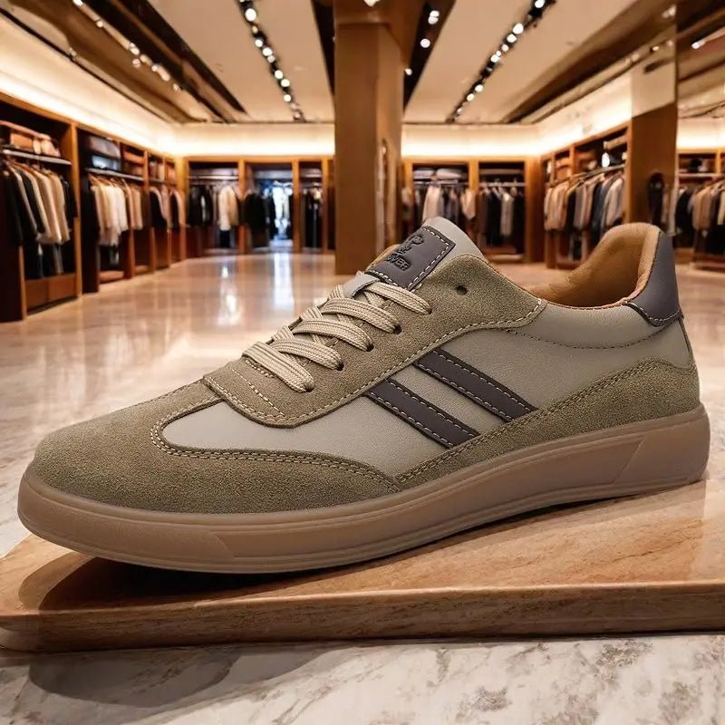 High Quality Leather Sneakers Men Trainers Classic Casual Sports Shoes Man Flat Sneakers Outdoor Non-slip Men's Skateboard Shoes - flohmarkt-deutschland.shop