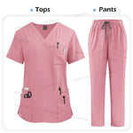High Quality Medical Clothing for Women Uniform Nurse Lab Coat Unisex Wholesale Tops and Pants Suits Nursing Scrubs Uniforms Set - flohmarkt-deutschland.shop