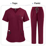 High Quality Medical Clothing for Women Uniform Nurse Lab Coat Unisex Wholesale Tops and Pants Suits Nursing Scrubs Uniforms Set - flohmarkt-deutschland.shop