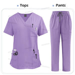 High Quality Medical Clothing for Women Uniform Nurse Lab Coat Unisex Wholesale Tops and Pants Suits Nursing Scrubs Uniforms Set - flohmarkt-deutschland.shop