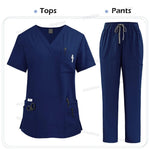 High Quality Medical Clothing for Women Uniform Nurse Lab Coat Unisex Wholesale Tops and Pants Suits Nursing Scrubs Uniforms Set - flohmarkt-deutschland.shop
