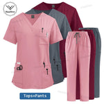 High Quality Medical Clothing for Women Uniform Nurse Lab Coat Unisex Wholesale Tops and Pants Suits Nursing Scrubs Uniforms Set - flohmarkt-deutschland.shop