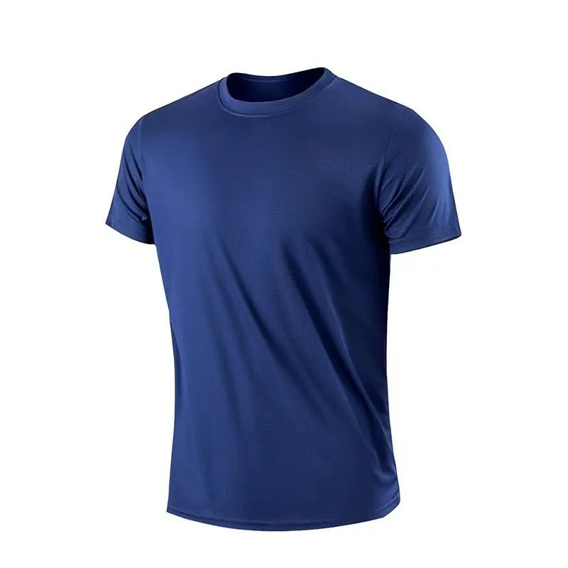 High quality men breathable fast drying running sports fitness breathable comfortable short sleeve T-shirt casual light Gym Tops - flohmarkt-deutschland.shop