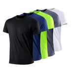 High quality men breathable fast drying running sports fitness breathable comfortable short sleeve T-shirt casual light Gym Tops - flohmarkt-deutschland.shop