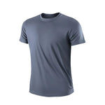 High quality men breathable fast drying running sports fitness breathable comfortable short sleeve T-shirt casual light Gym Tops - flohmarkt-deutschland.shop