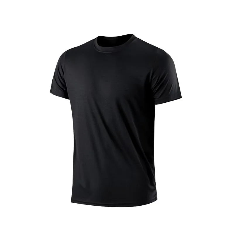 High quality men breathable fast drying running sports fitness breathable comfortable short sleeve T-shirt casual light Gym Tops - flohmarkt-deutschland.shop