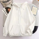 High Street Hoodie Männer Einfarbig Zip Up Langarm Lose Jacke Mäntel Casual Mit Kapuze Sweatshirt Y2K Mode Outdoor Kleidung - flohmarkt-deutschland.shop